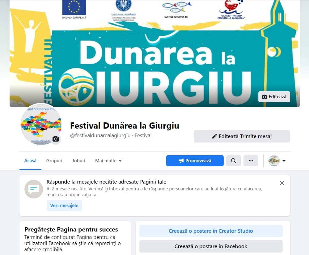 Promovare Pagină Facebook,Festival Dunărea la Giurgiu